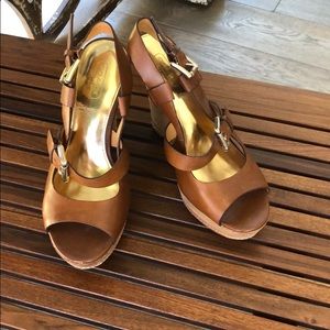 Coach wedge high heel shoes